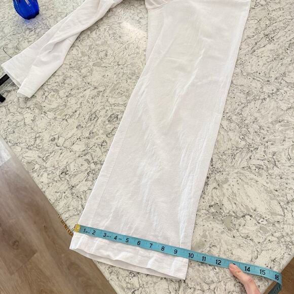 Soft Surroundings Pants Women’s Large L 10 White Straight Leg Cotton Pull On - Picture 13 of 13